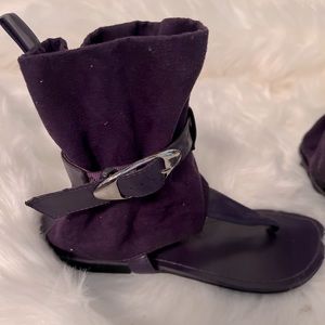 Purple thong  ankle strap sandals size 8